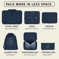 7 PCS Travel Luggage Packing cube | For All Kinds Of Clothes & Accessories (Multi-Color)