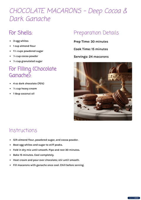 Sample recipe page