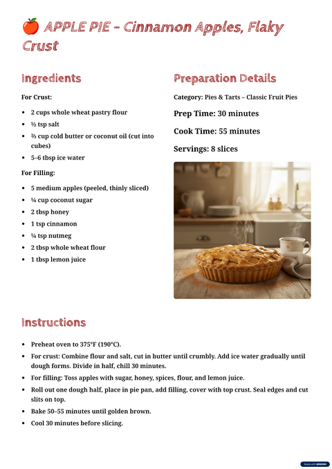 Sample recipe page