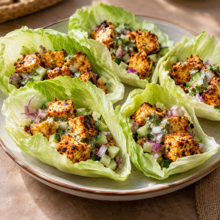 Paneer Tikka Lettuce Boats