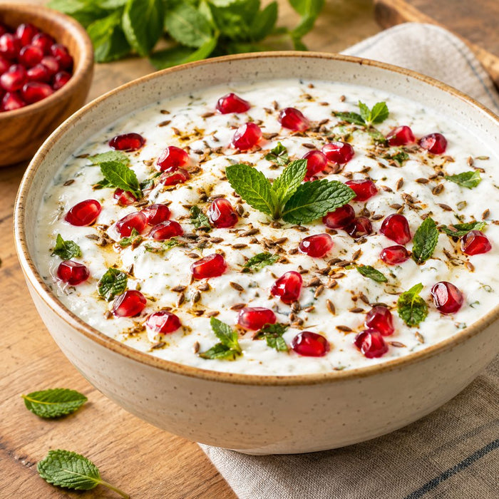 Curd pomegranate bowl
