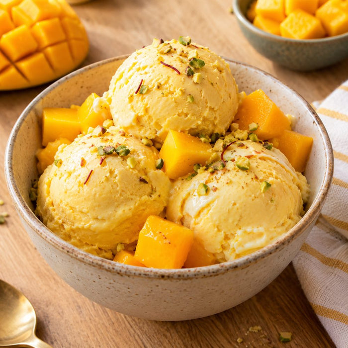 Dahi mango frozen scoop