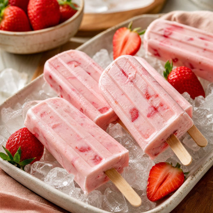 Strawberry yogurt pop