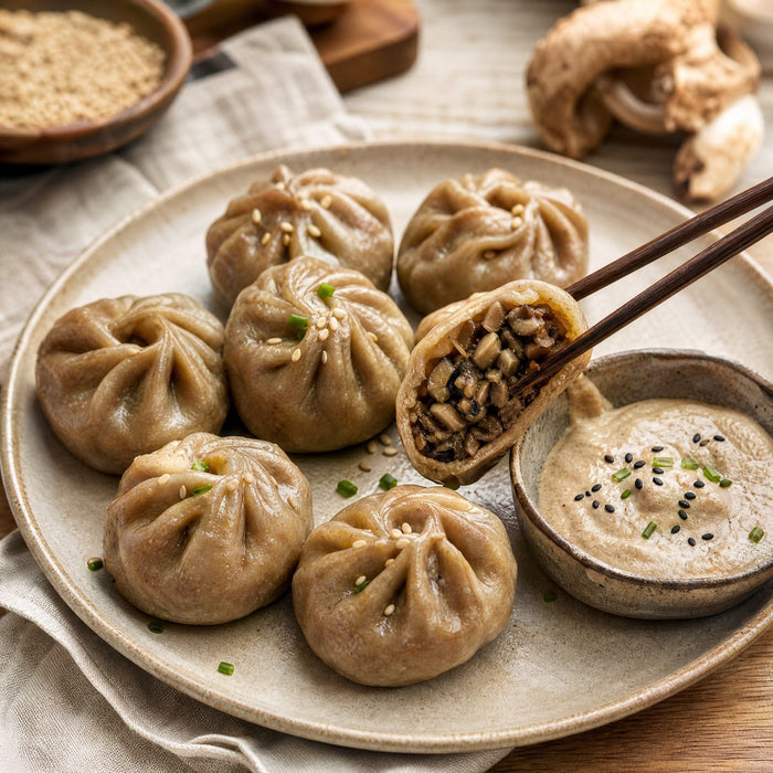 Millet mushroom momos
