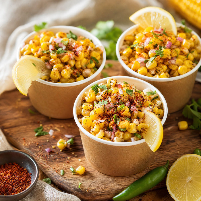Sweet corn cup salad