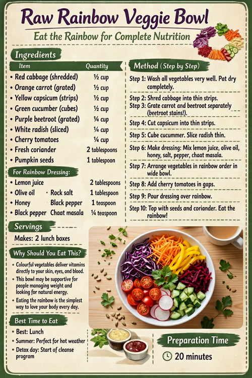 Raw Rainbow Veggie Bowl