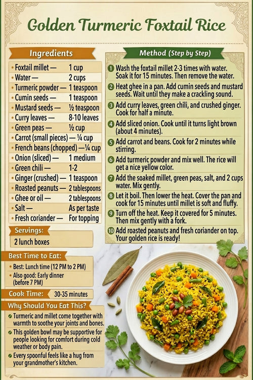 Golden Turmeric Foxtail Rice