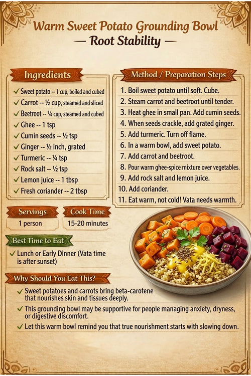 Warm Sweet Potato Grounding Bowl