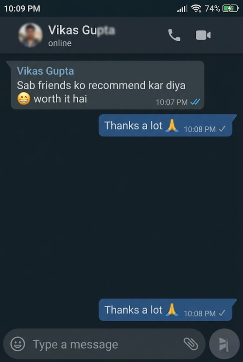 Customer screenshot