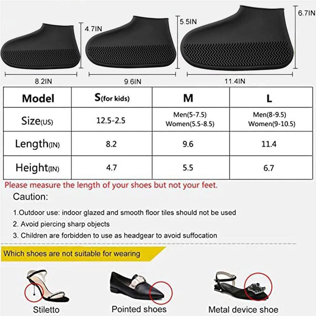 GripGuard- Waterproof Reusable Anti-Skid Shoe Shields (pack of 1)