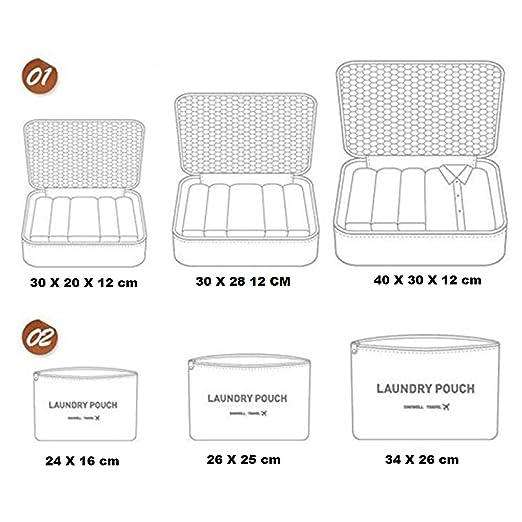 6 in 1 Foldable Travel Organizer Set