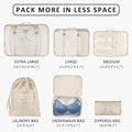 7 PCS Travel Luggage Organizers Bag | For All Kinds Of Clothes & Accessories (Multi-Color)