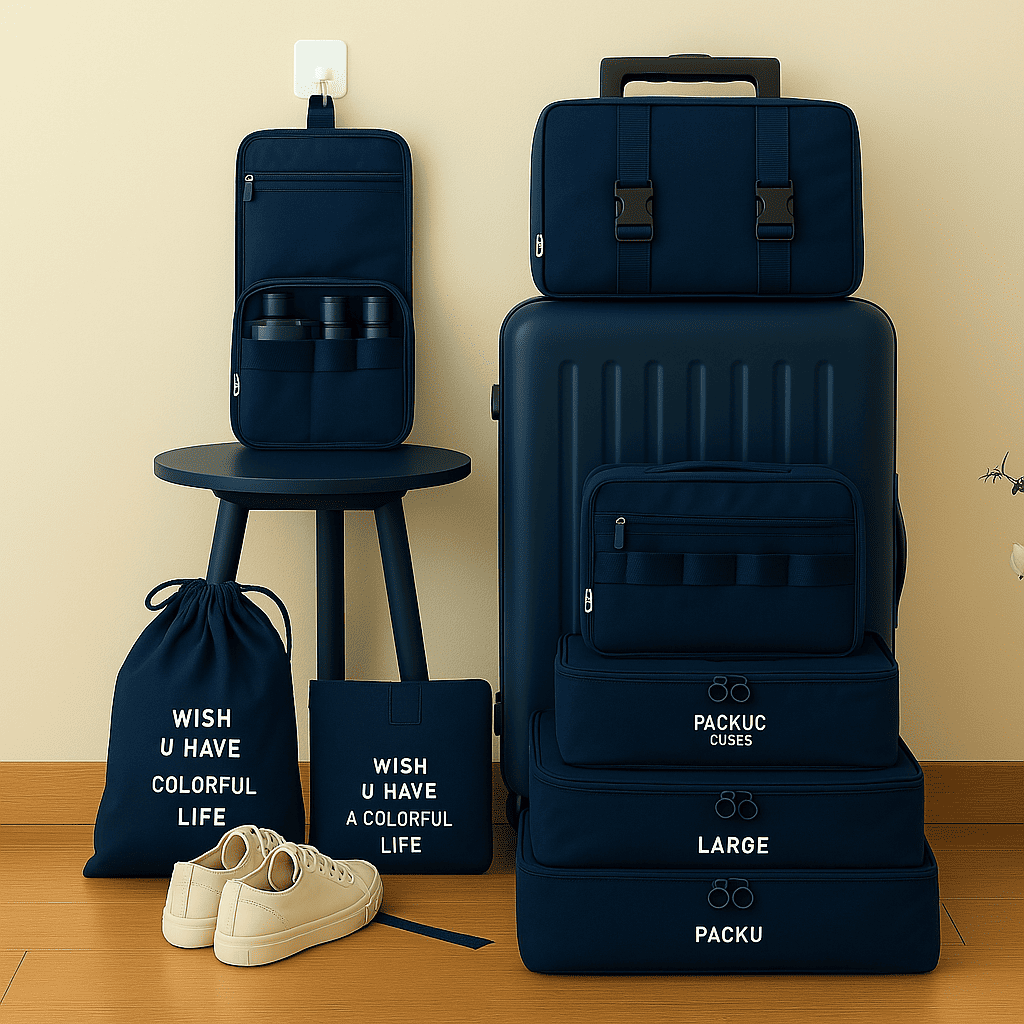 7 PCS Travel Luggage Packing cube | For All Kinds Of Clothes & Accessories (Multi-Color)