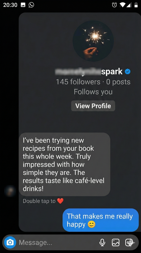 Customer recipe screenshot