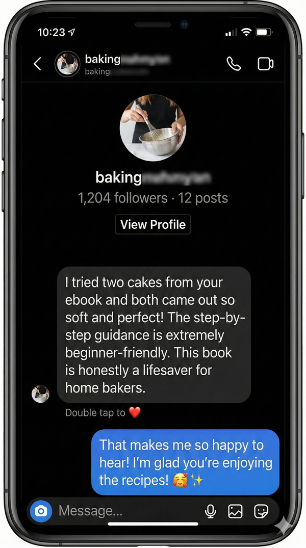 Customer recipe screenshot