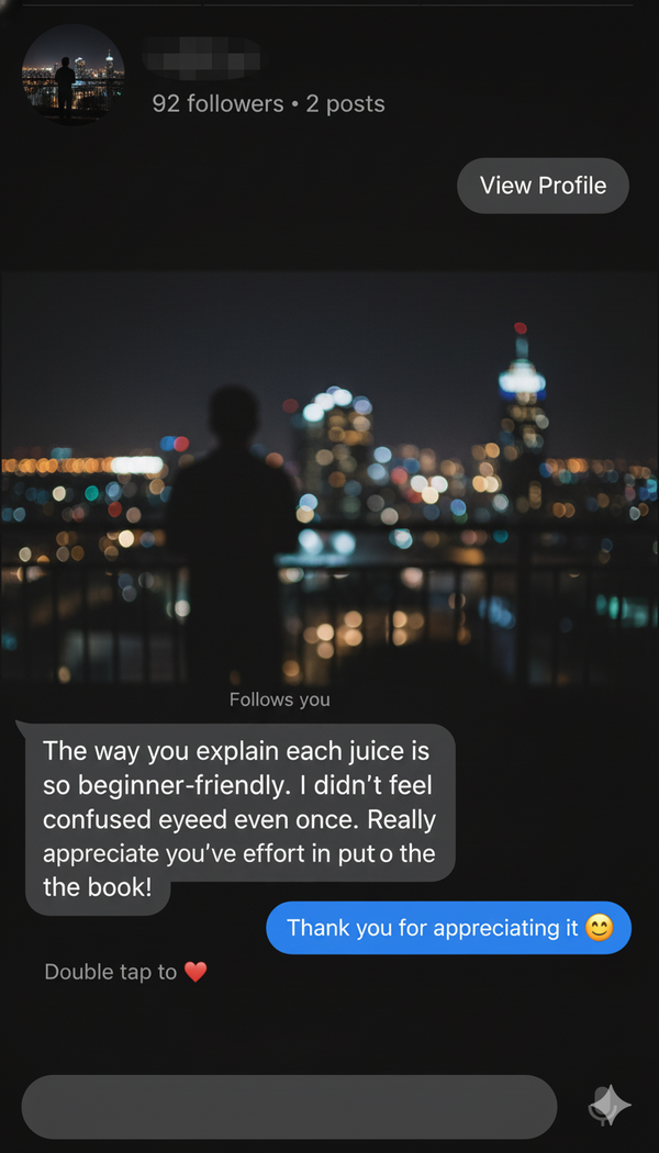 Customer recipe screenshot