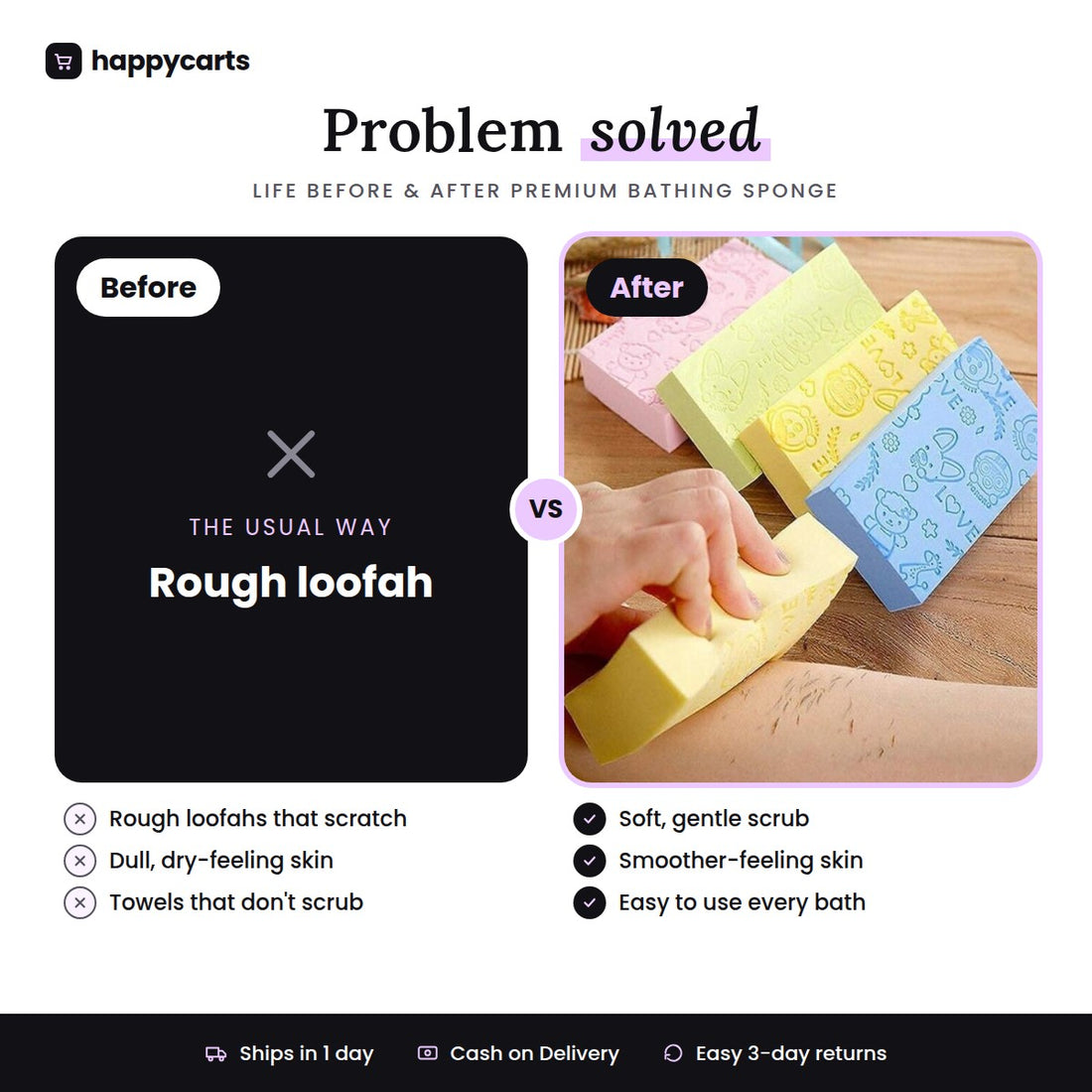 Premium Bathing Sponge (Pack Of 2)