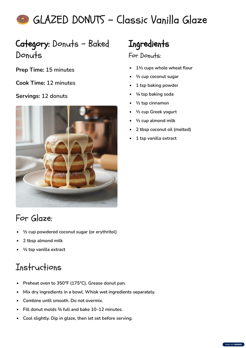 Glazed Donuts- Classic Vanilla Glaze