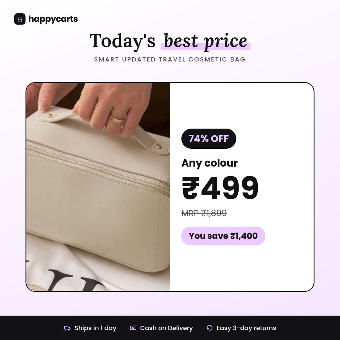 SMART UPDATED TRAVEL COSMETIC BAG