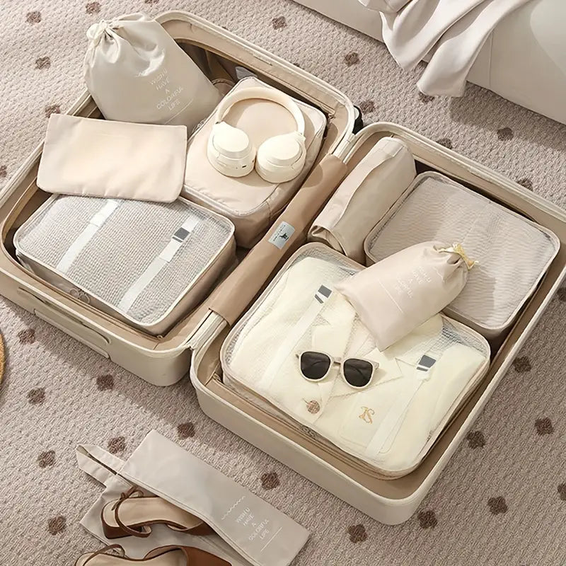 7 PCS Travel Luggage Organizers Bag | For All Kinds Of Clothes & Accessories (Multi-Color)