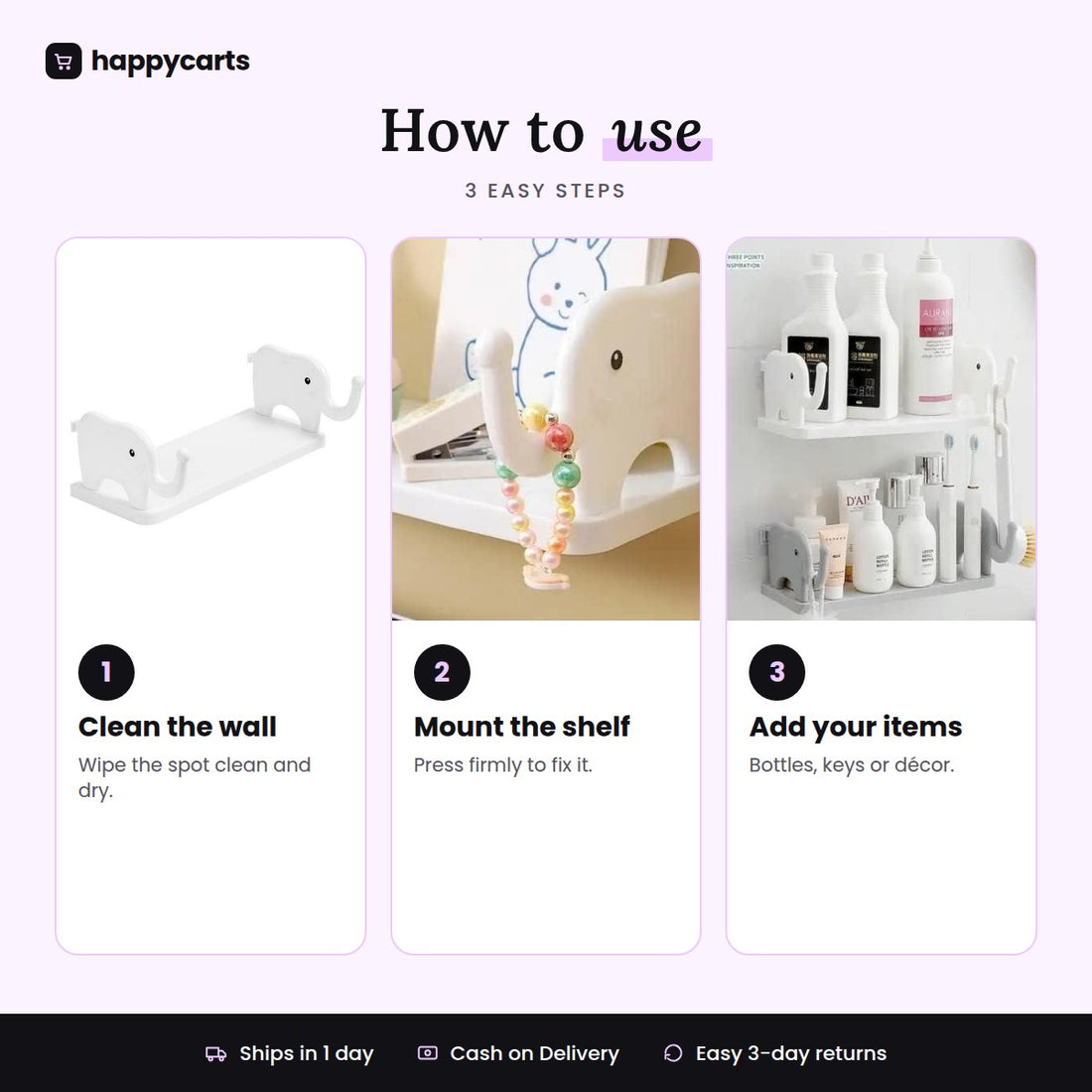 Multifunctional Elephant Shaped Storage Shelf
