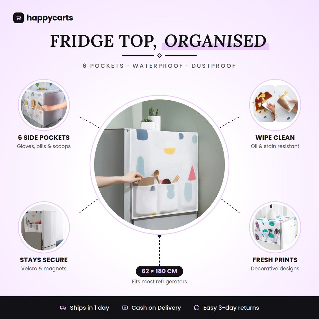 WaterProof and DustProof Refrigerator Cover