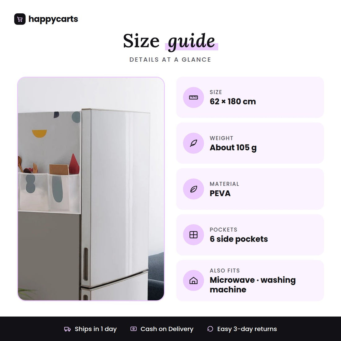 WaterProof and DustProof Refrigerator Cover
