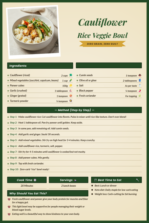 Cauliflower Rice Veggie Bowl