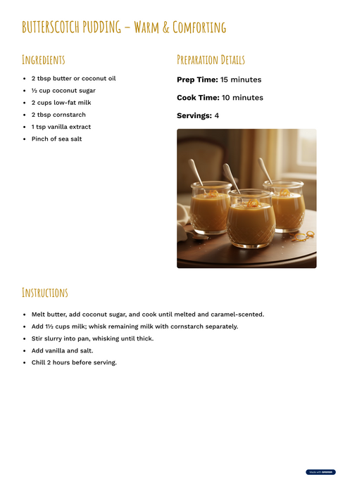 Sample recipe page
