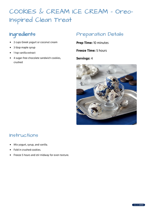 Sample recipe page