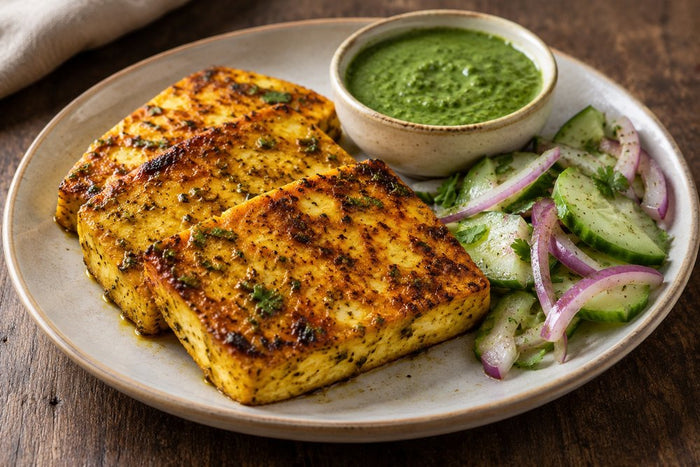 Golden Haldi Paneer Steaks