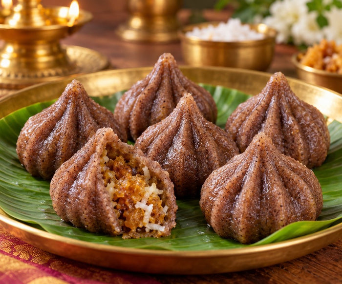 Ragi Coconut Gud Ukadiche Modak