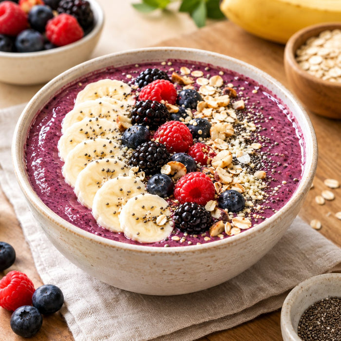 Mixed berry smoothie bowl