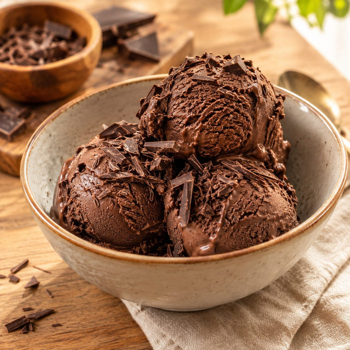Paneer chocolate fudge scoop