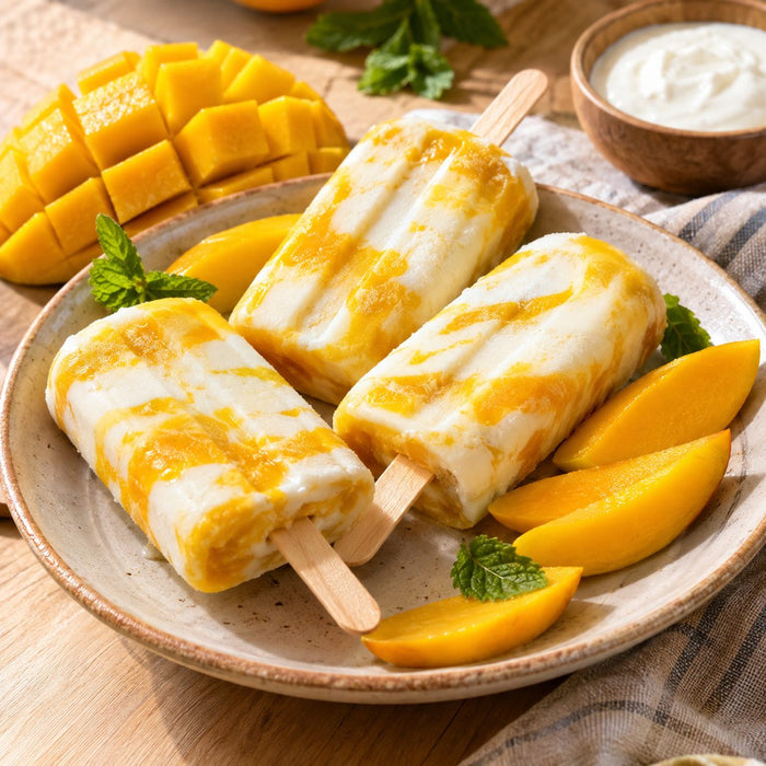 Hung curd mango swirl pop
