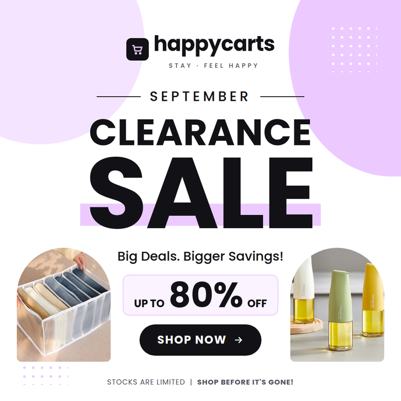 September clearance sale, up to 80% off