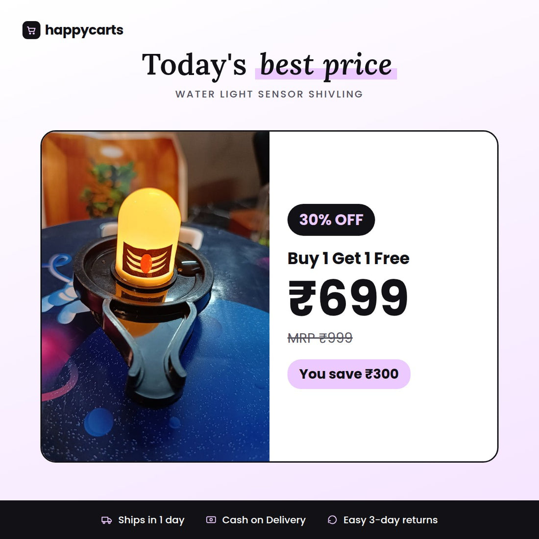 Water Light sensor Shivling