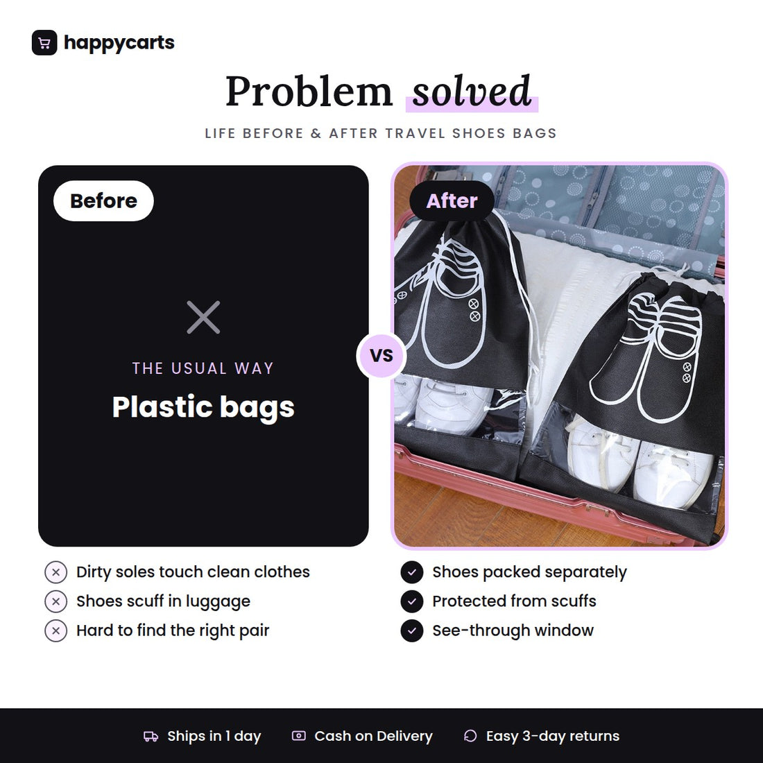 Travel shoes bags (Pack of 5)
