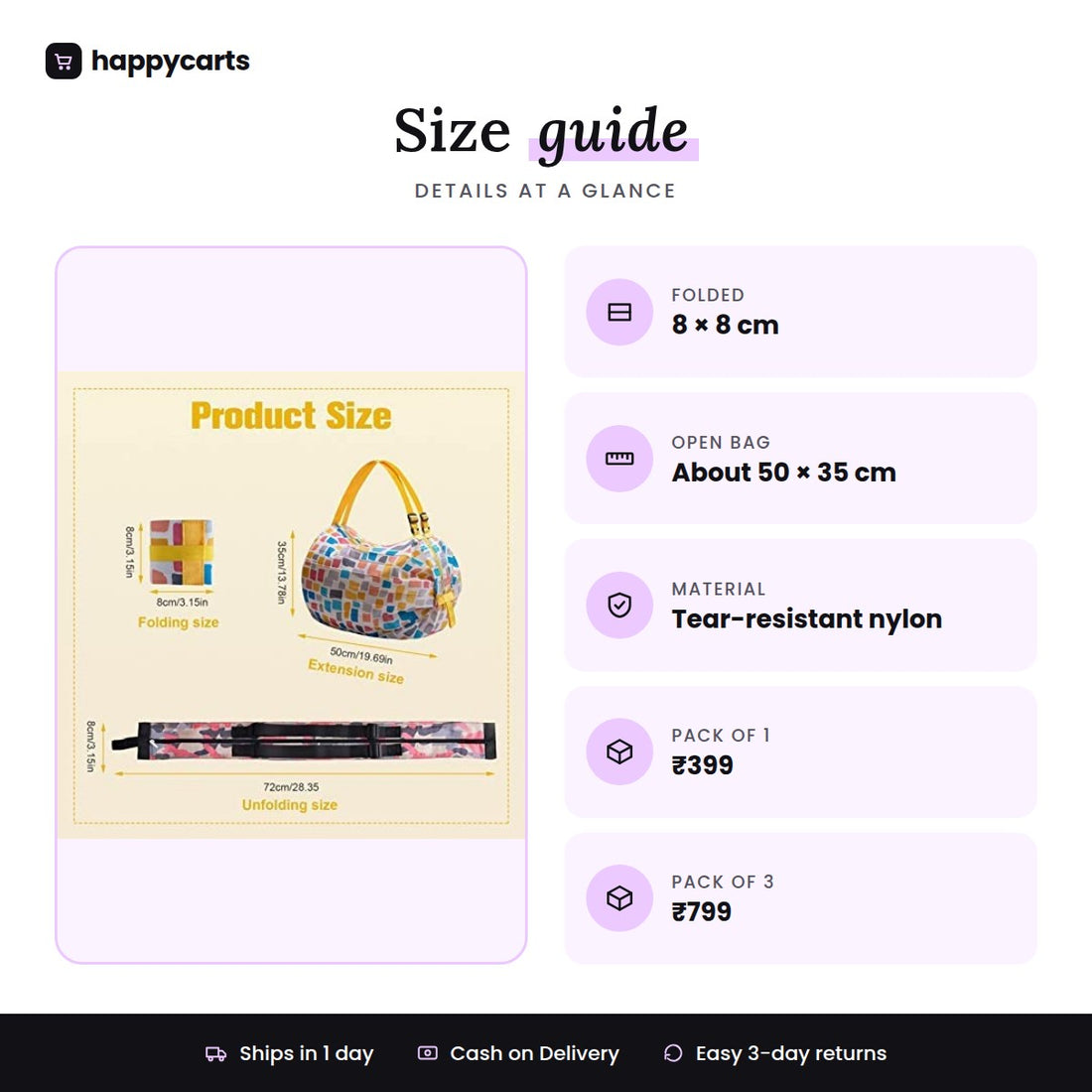 Snap n shop bag