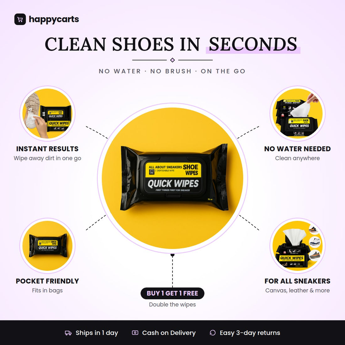 Instant Sneaker Cleaning Wipes