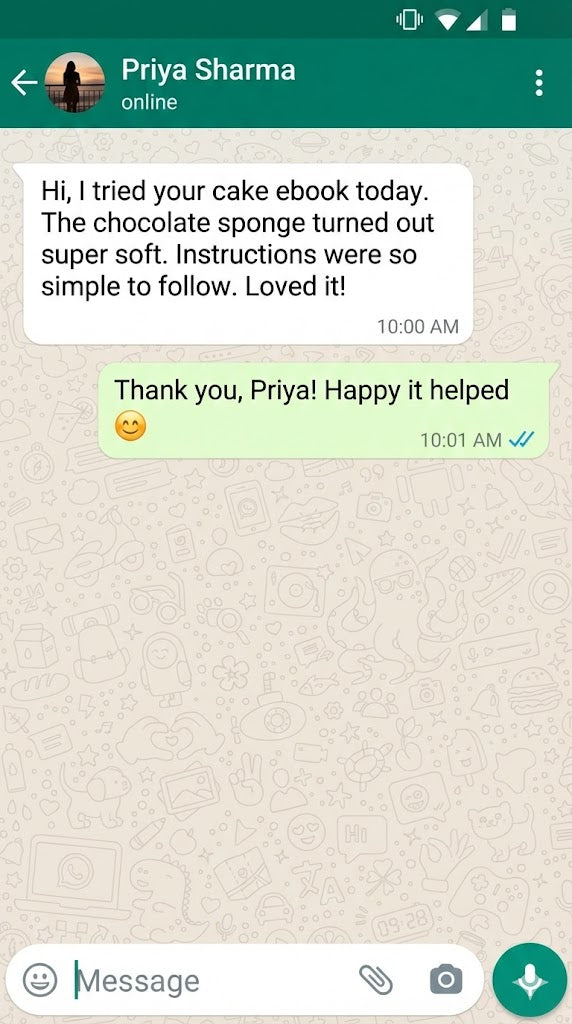 Customer recipe screenshot