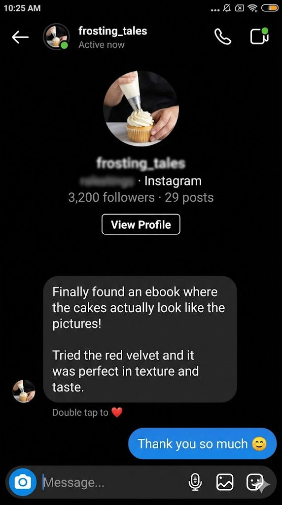 Customer recipe screenshot