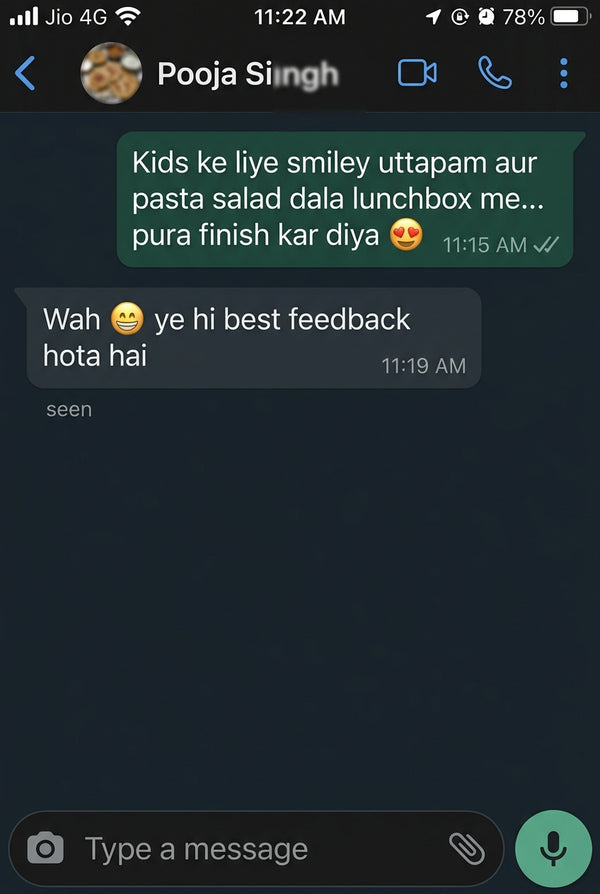 Customer recipe screenshot